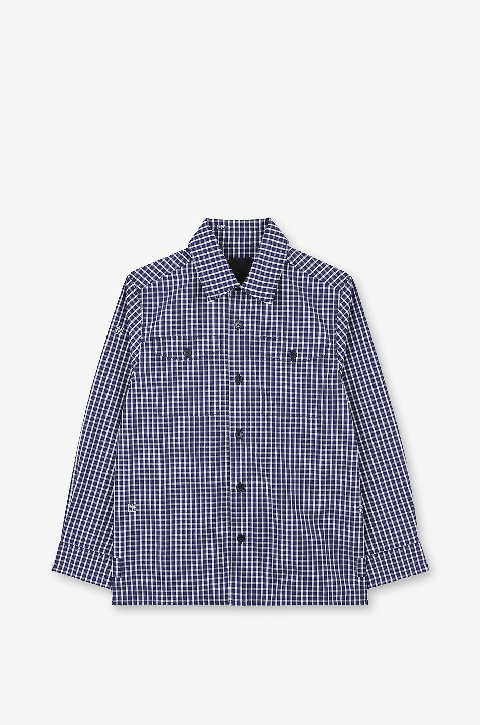 4G boys' checked cotton jacquard shirt