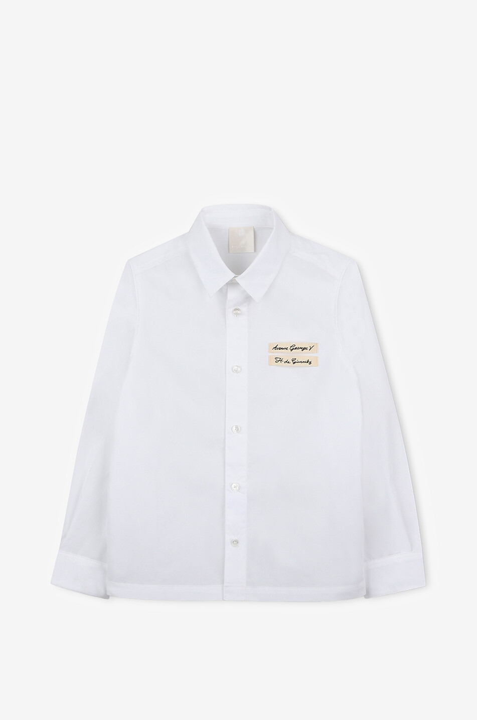 GIVENCHY Chemise en popeline garçon H de Givenchy Avenue George V Garçon BLANC 1