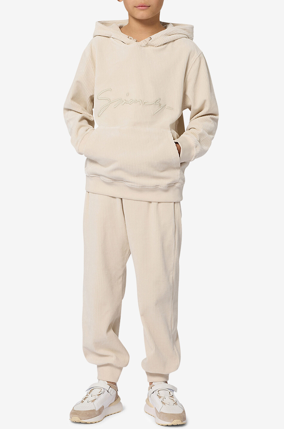 GIVENCHY Givenchy Signature boys' hooded corduroy sweatshirt Boy Light beige 3