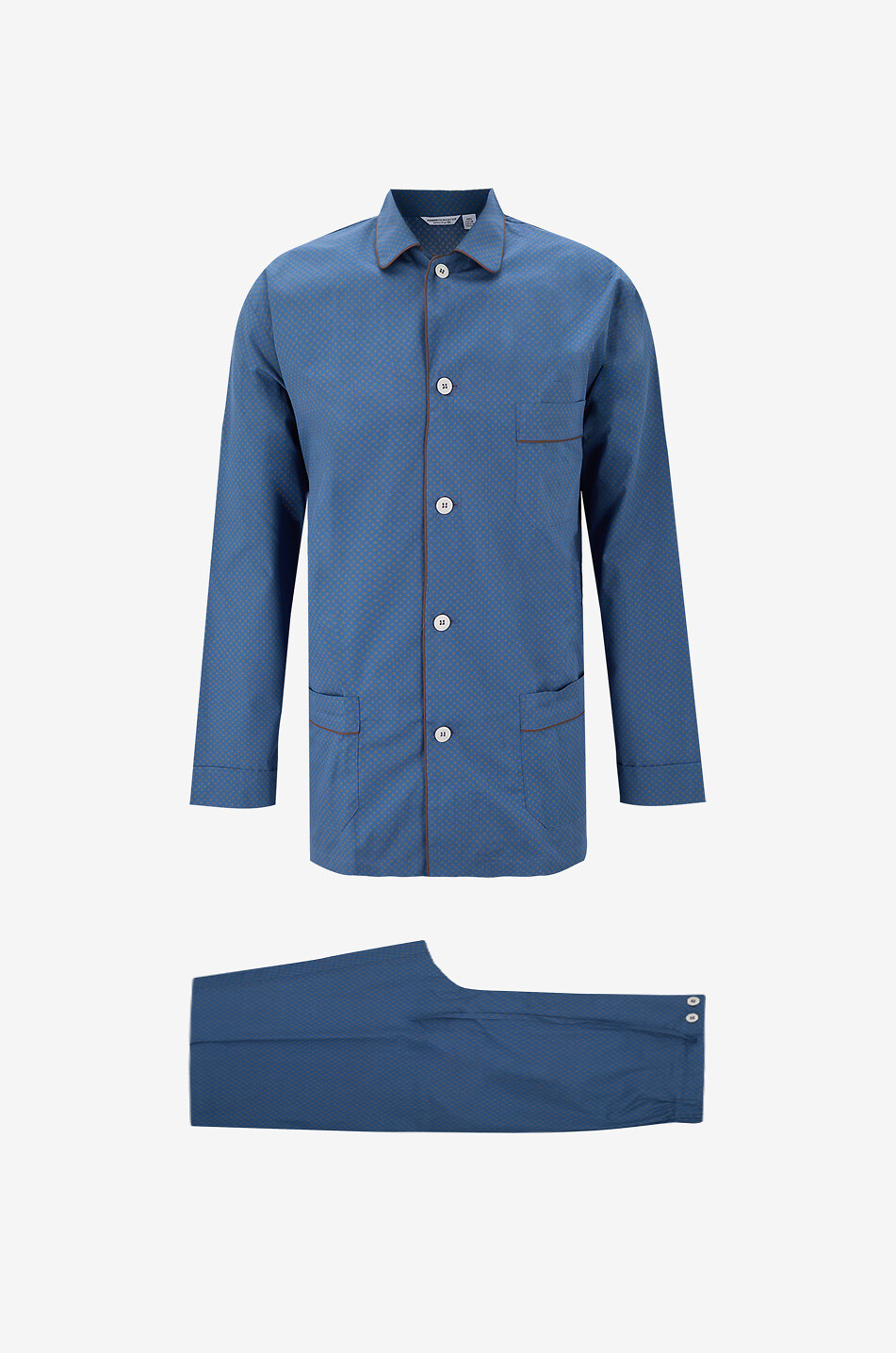 ROBERTO RICETTI Pyjama long en popeline Venezia Homme BLEU MOYEN 1