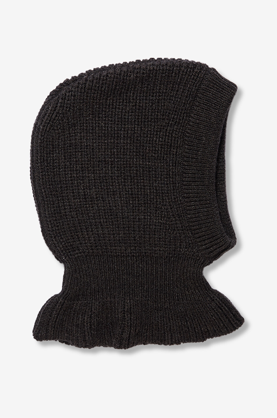 Hood lambswool ribbed balaclava - LEMAIRE - GREY - Bongénie Outlet