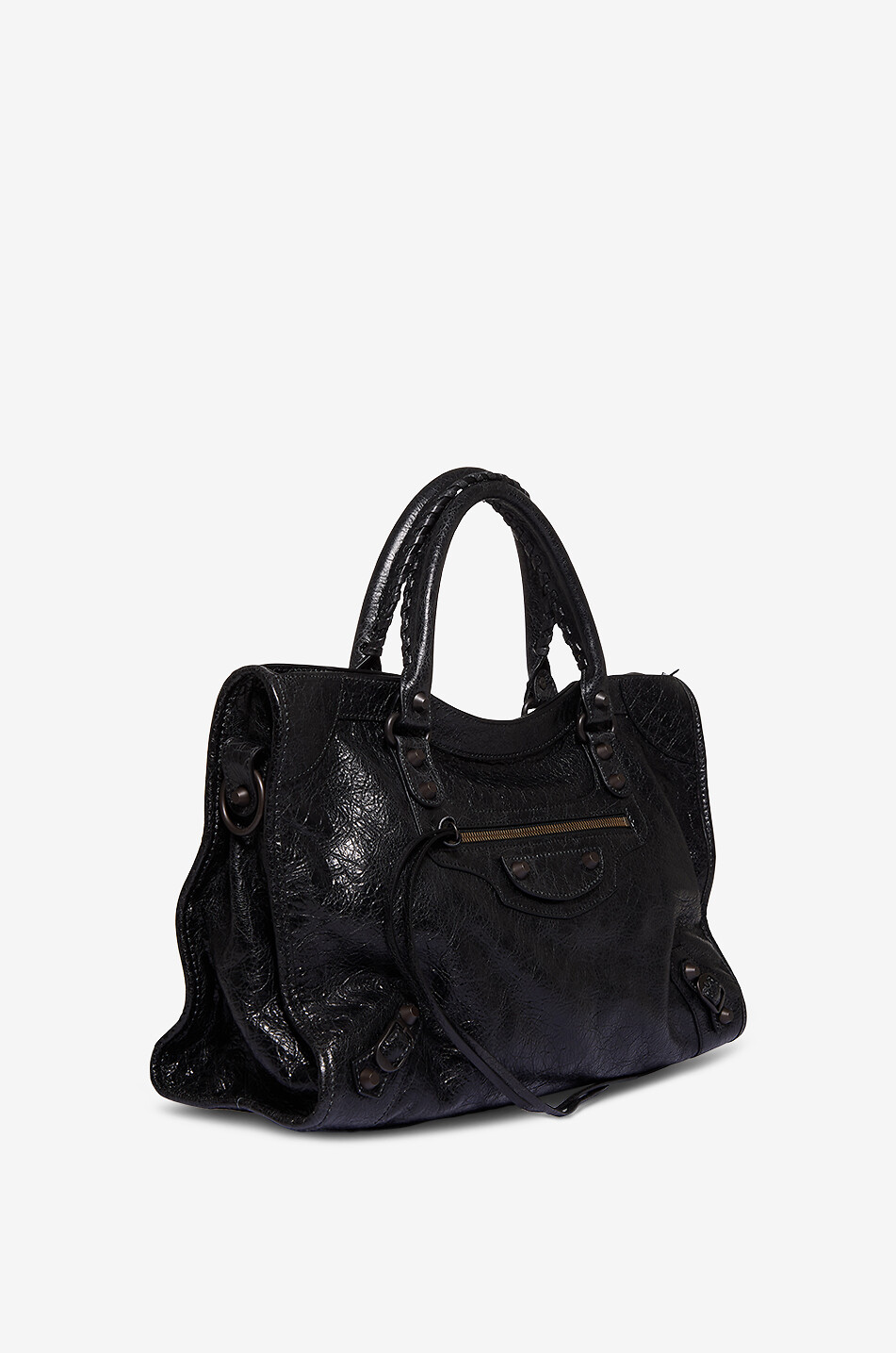BALENCIAGA Handtasche aus Arenaleder Le City M Damen SCHWARZ 2