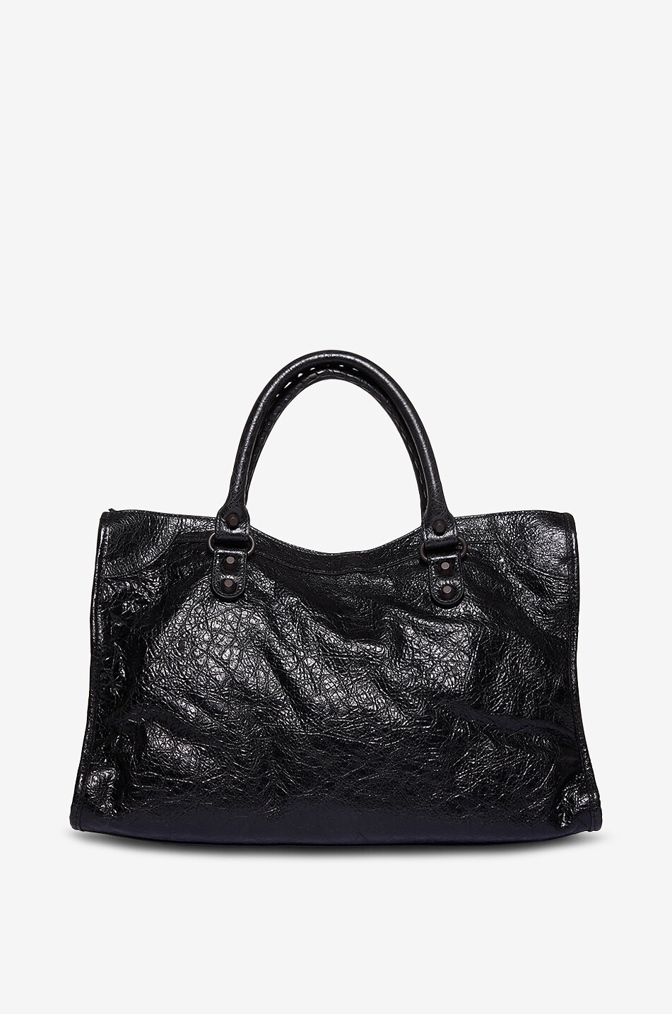 BALENCIAGA Handtasche aus Arenaleder Le City M Damen SCHWARZ 3
