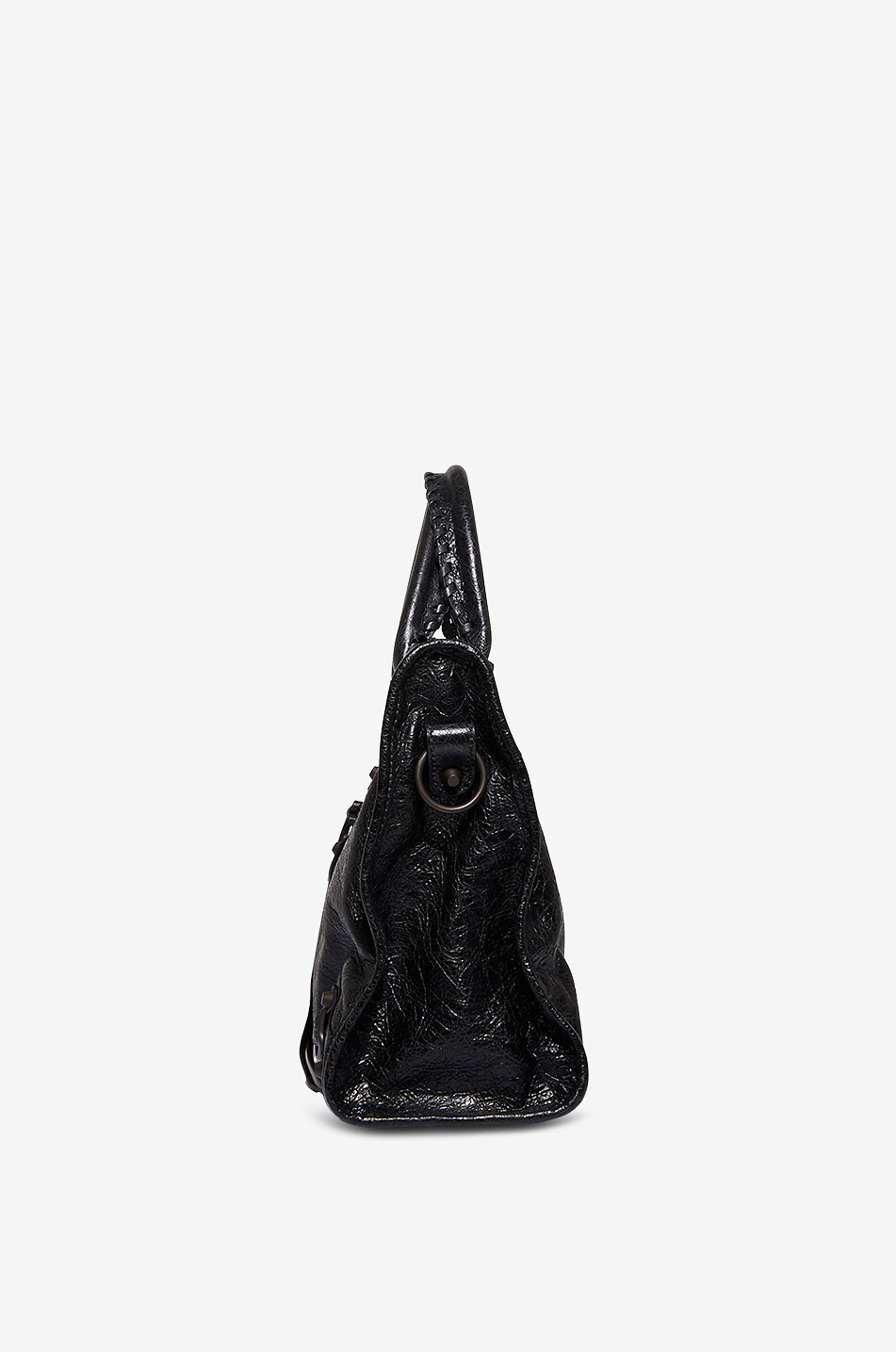 BALENCIAGA Handtasche aus Arenaleder Le City M Damen SCHWARZ 4