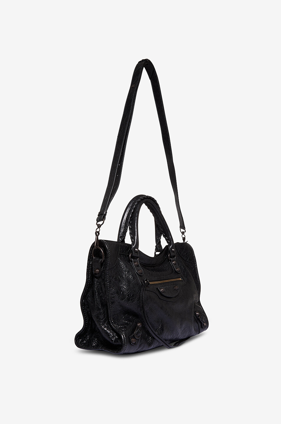 BALENCIAGA Handtasche aus Arenaleder Le City M Damen SCHWARZ 5