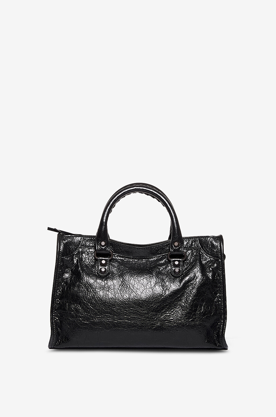 BALENCIAGA Sac à main en cuir arena Le City S Femme NOIR 3