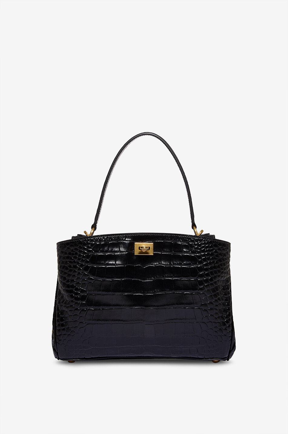 Sac à main en cuir effet croco Rodeo Small