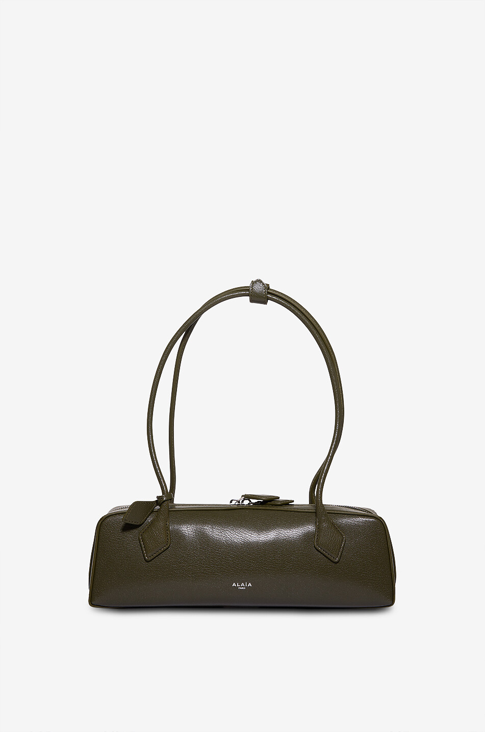 ALAÏA Le Teckel Medium smooth leather handbag Women DARK GREEN 1