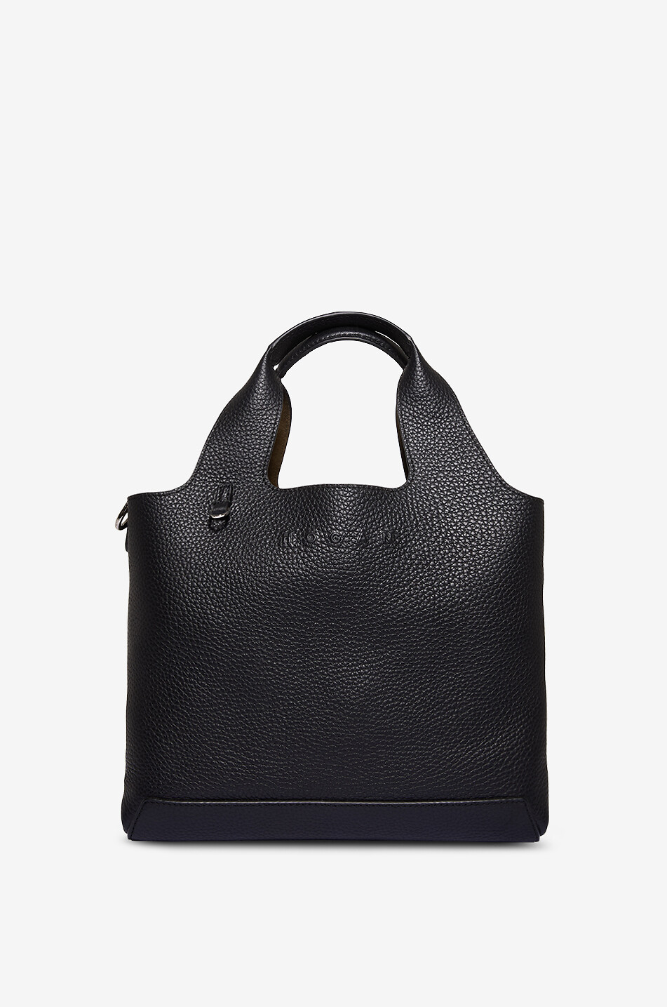 トートバッグ HOGAN GRAINY LEATHER SMALL TOTE BAG Hogan Pre Hogan Script Small Leather Tote Bag - Black - 13