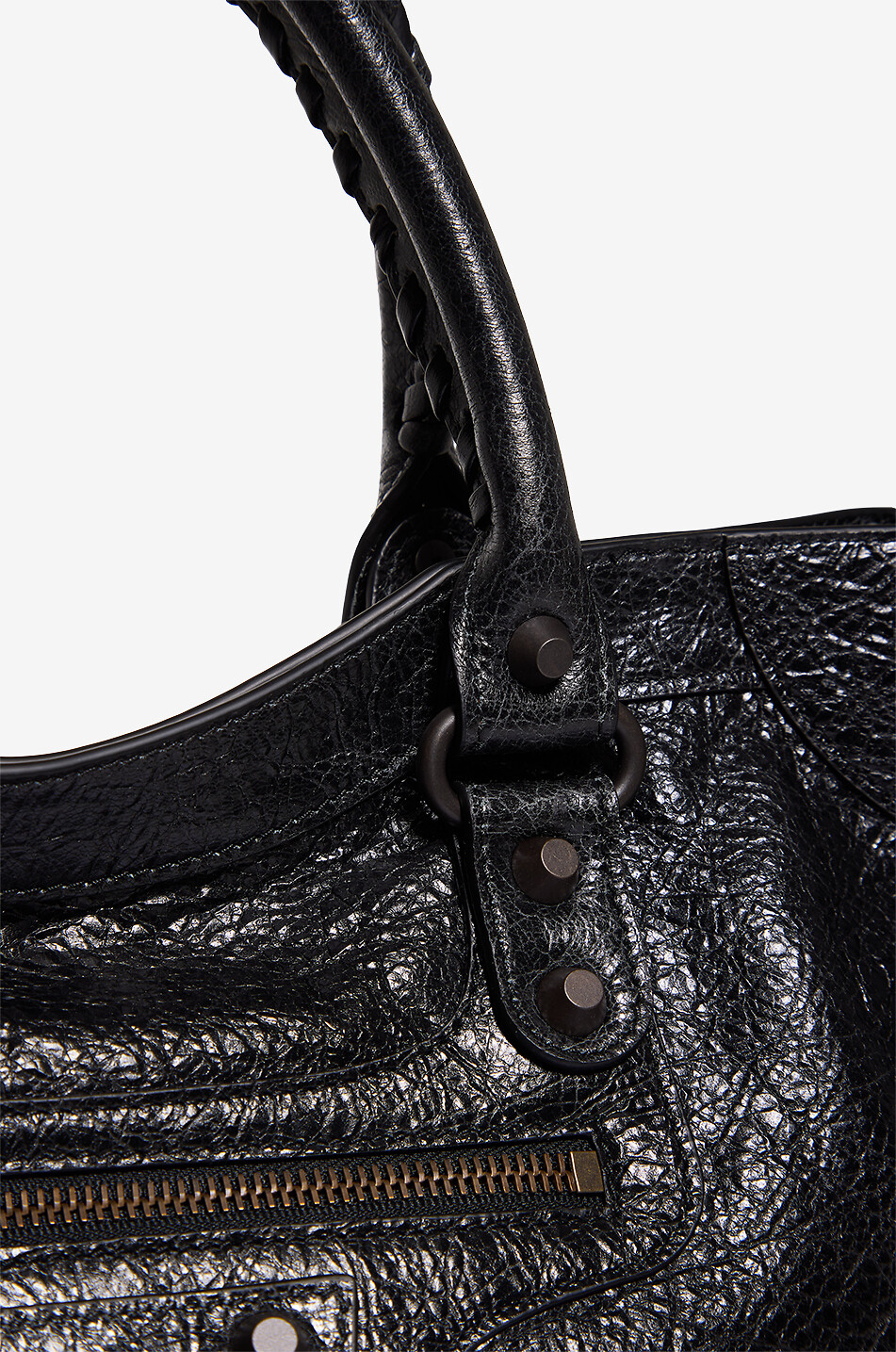 BALENCIAGA Handtasche aus Arenaleder Le City M Damen SCHWARZ 6