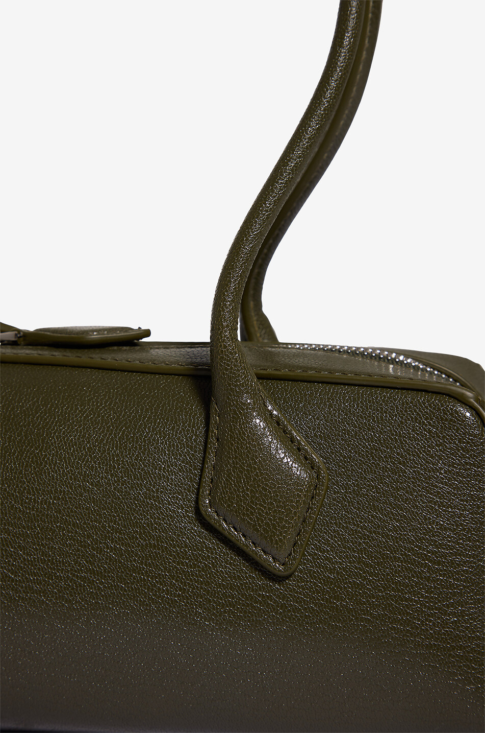 ALAÏA Le Teckel Medium smooth leather handbag Women DARK GREEN 5