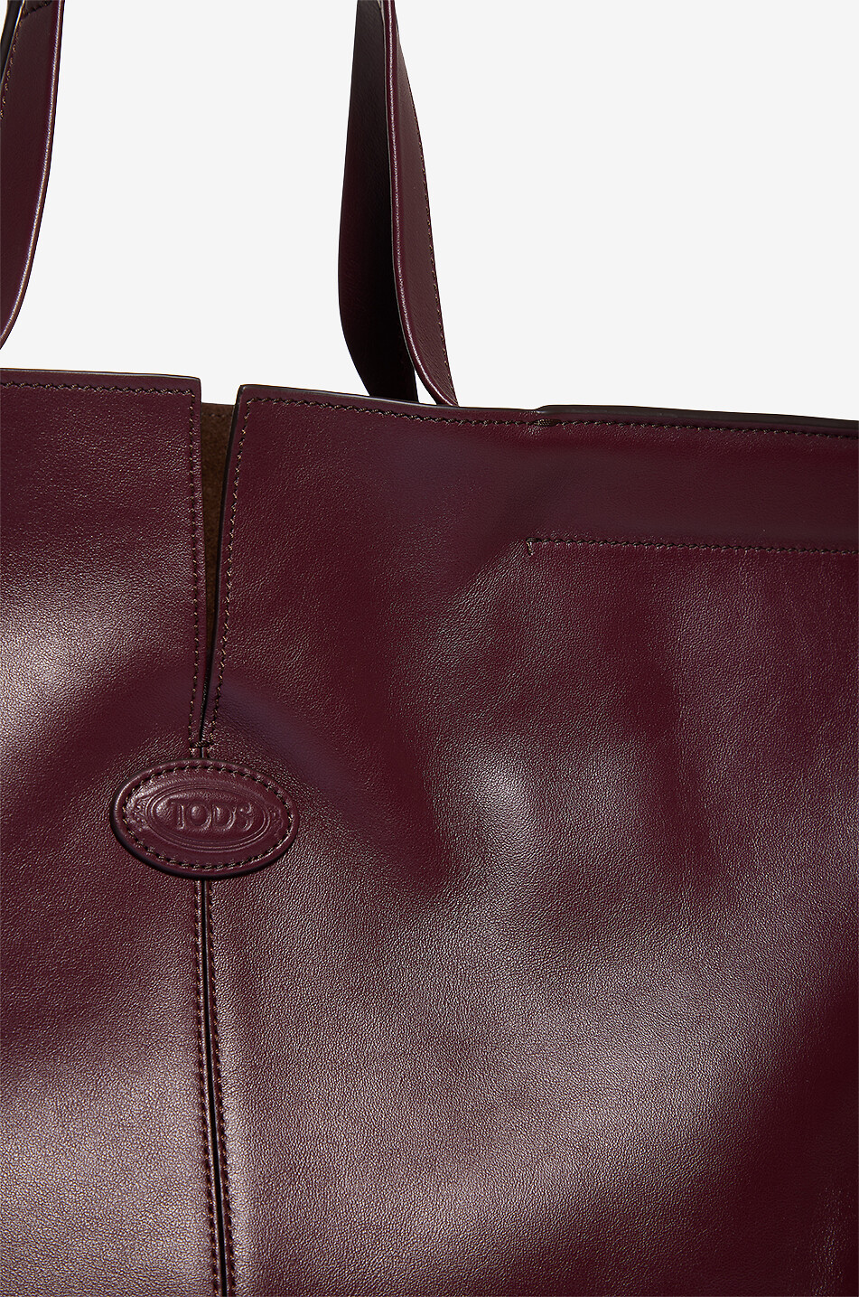 TOD'S Sac cabas en cuir Tod's Di Bag Folio Medium-Small Femme ROUGE FONCÉ 3