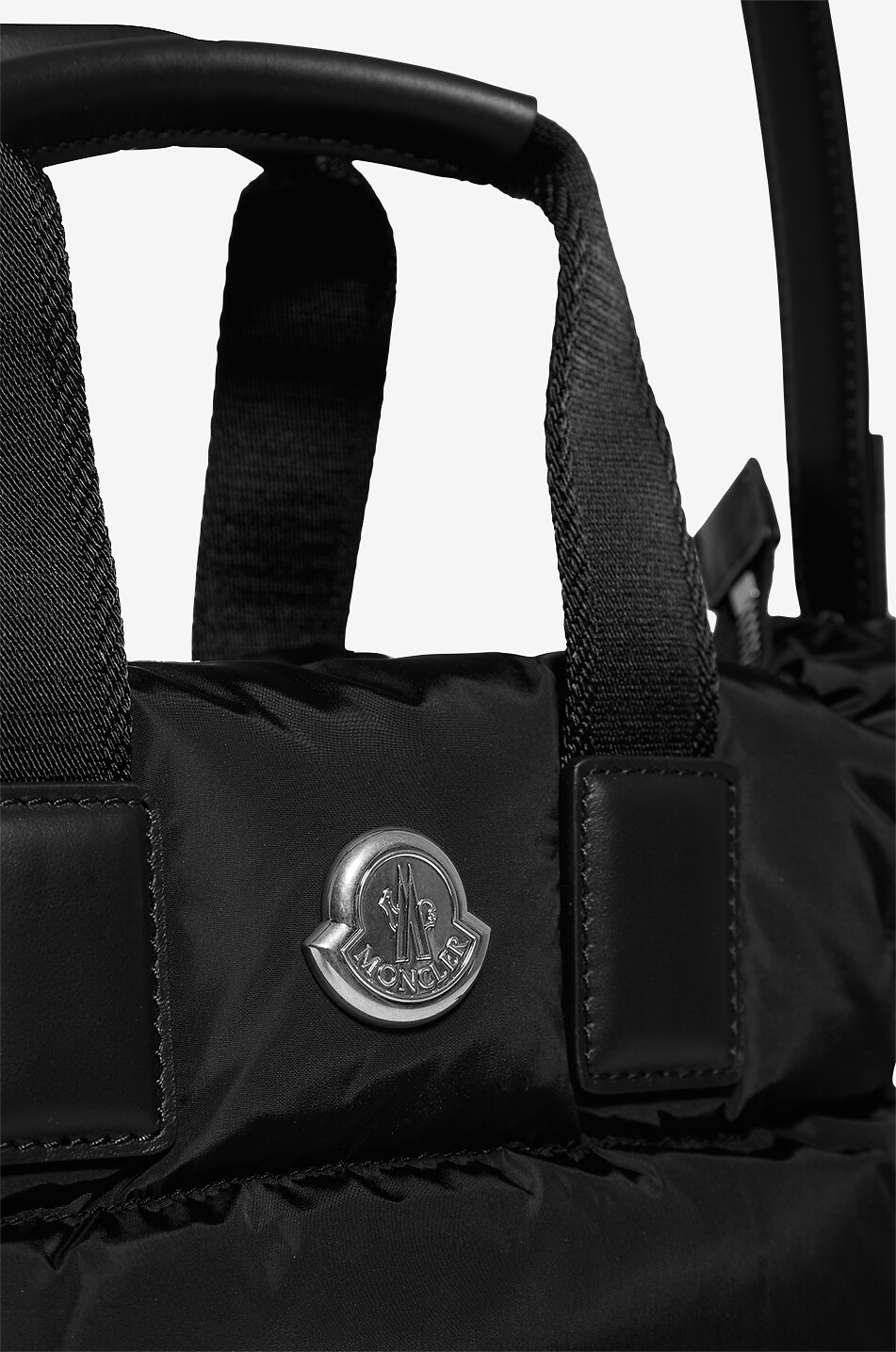 MONCLER Mini Caradoc quilted nylon tote bag Women BLACK 6