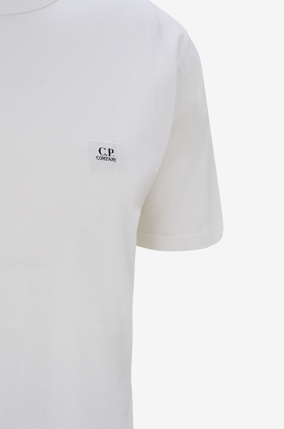 C.P. COMPANY T-shirt manches courtes en jersey mercerisé Homme BLANC CASSE 3