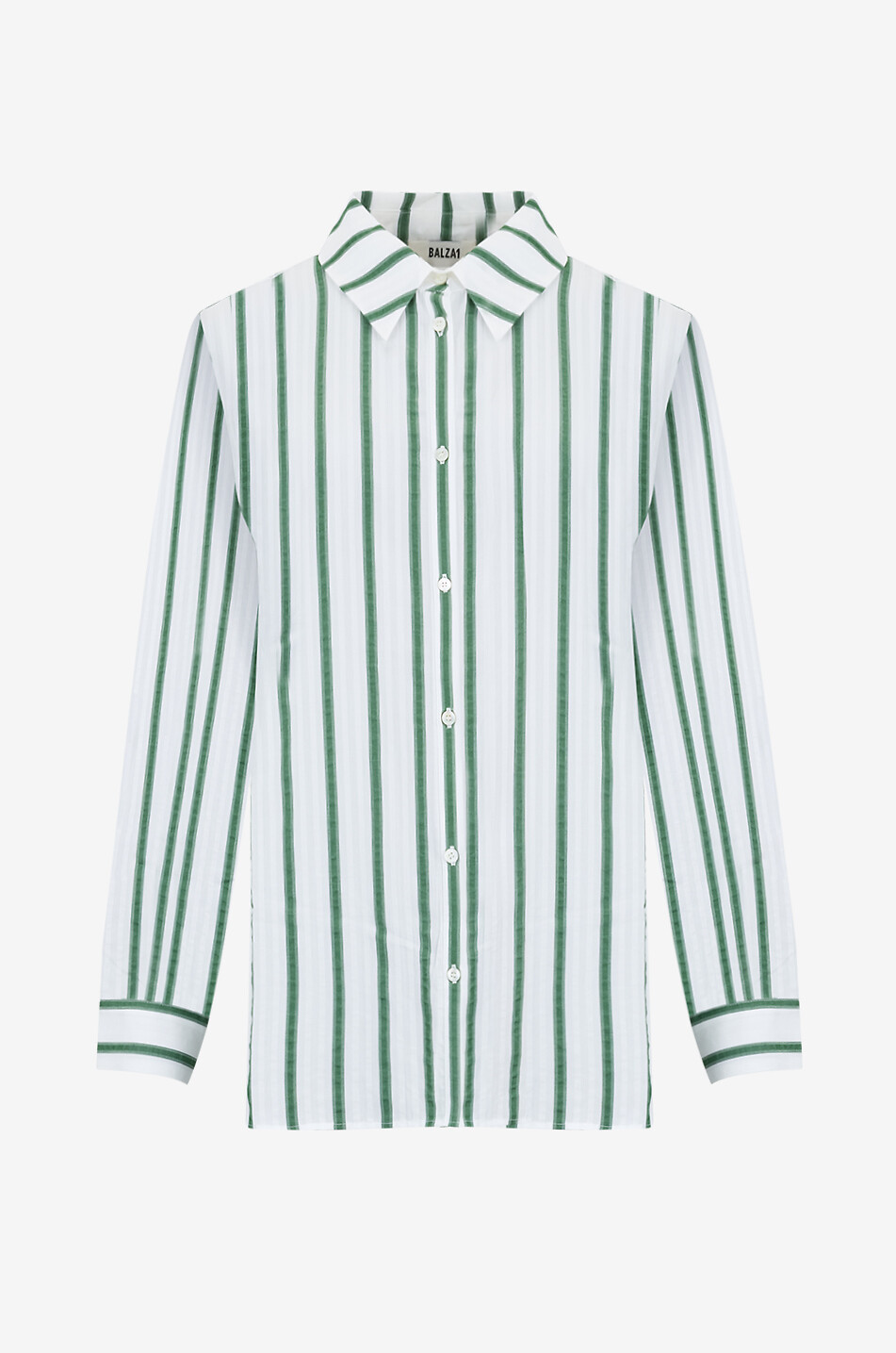 Chemise en jacquard rayé fluide Liseron BALZAC PARIS VERT