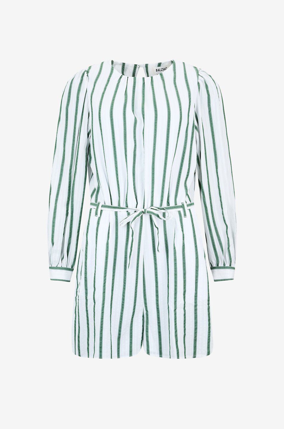 Julieta striped jacquard playsuit