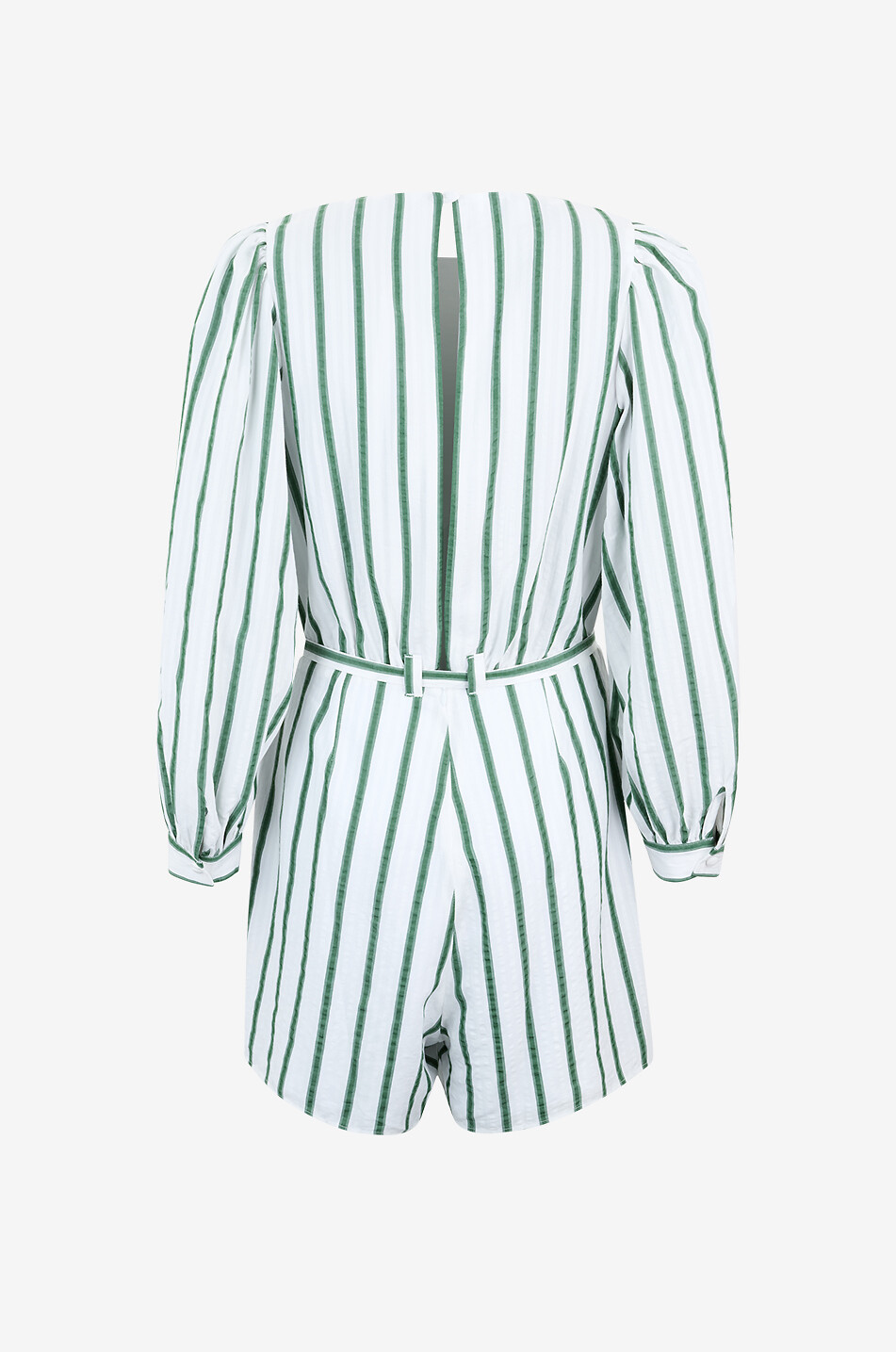 BALZAC PARIS Julieta striped jacquard playsuit Women GREEN 2