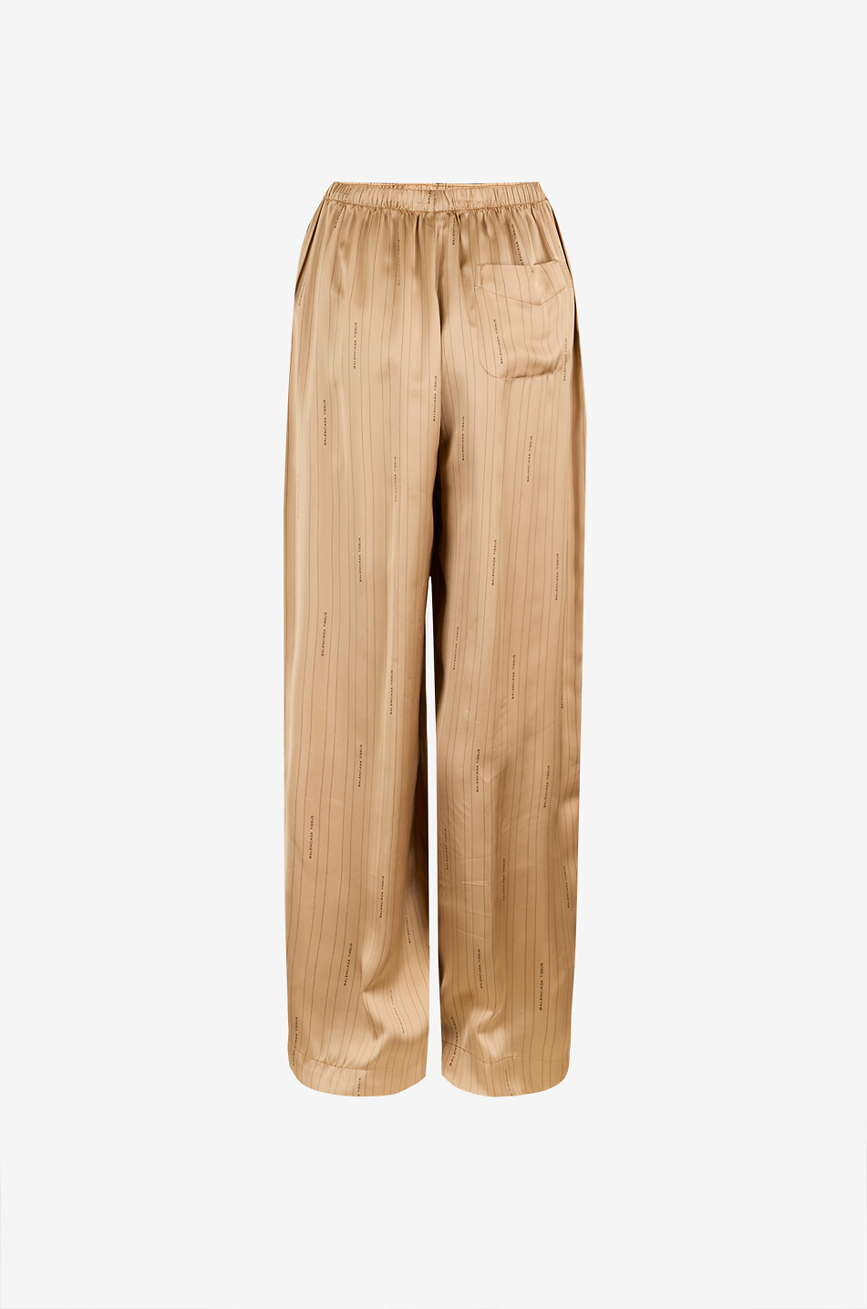 Pantalon large en satin rayé imprimé logo Pyjama