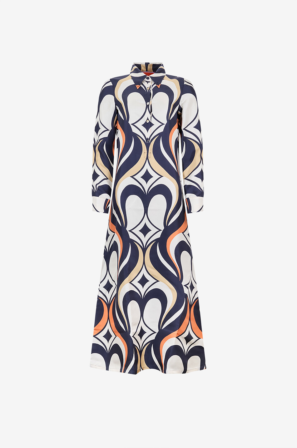LA DOUBLEJ Kleid aus Seidentwill Chemise Swing Jive Macro Damen BUNT 1