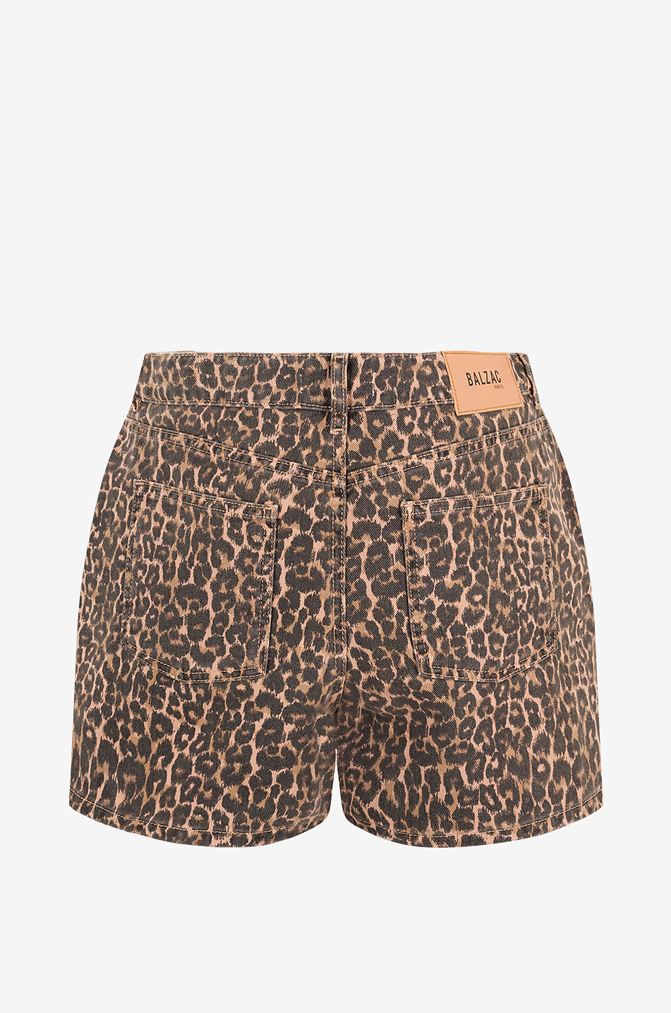 BALZAC PARIS Bio-Denim-Shorts mit Leopardenprint Triomphe Damen Braun 2