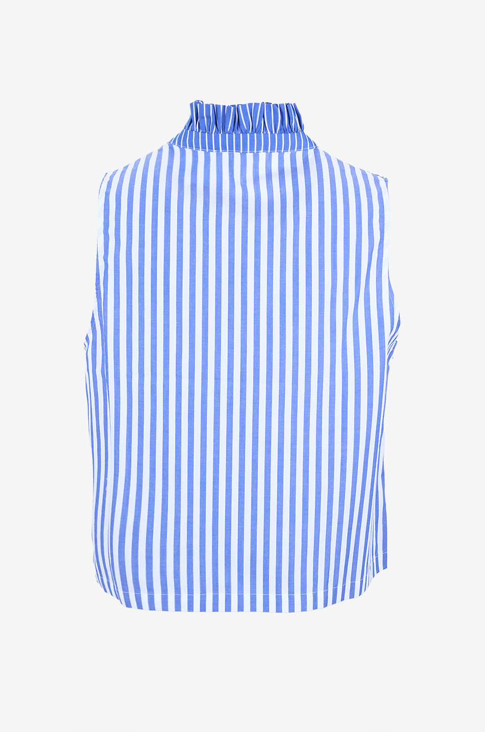 BALZAC PARIS Gestreiftes Popeline-Top zum Knoten Gersende Patchwork Damen BLAU 2