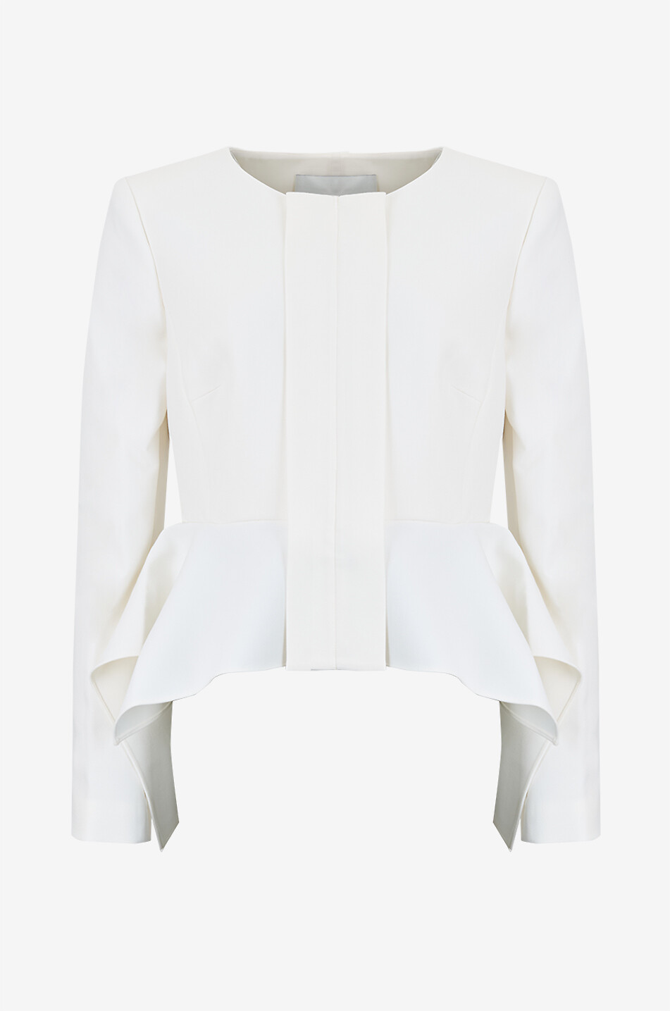 Peplum crepe suiting jacket