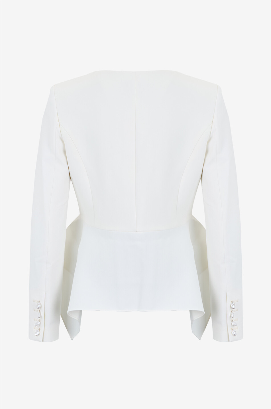 ROLAND MOURET Veste tailleur en crêpe à basque Femme BLANC 2