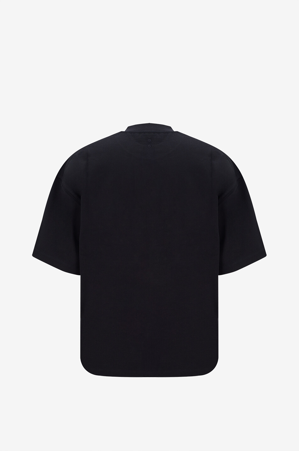 ABOUT:BLANK Dual Logo heavy jersey boxy T-shirt Men BLACK 2