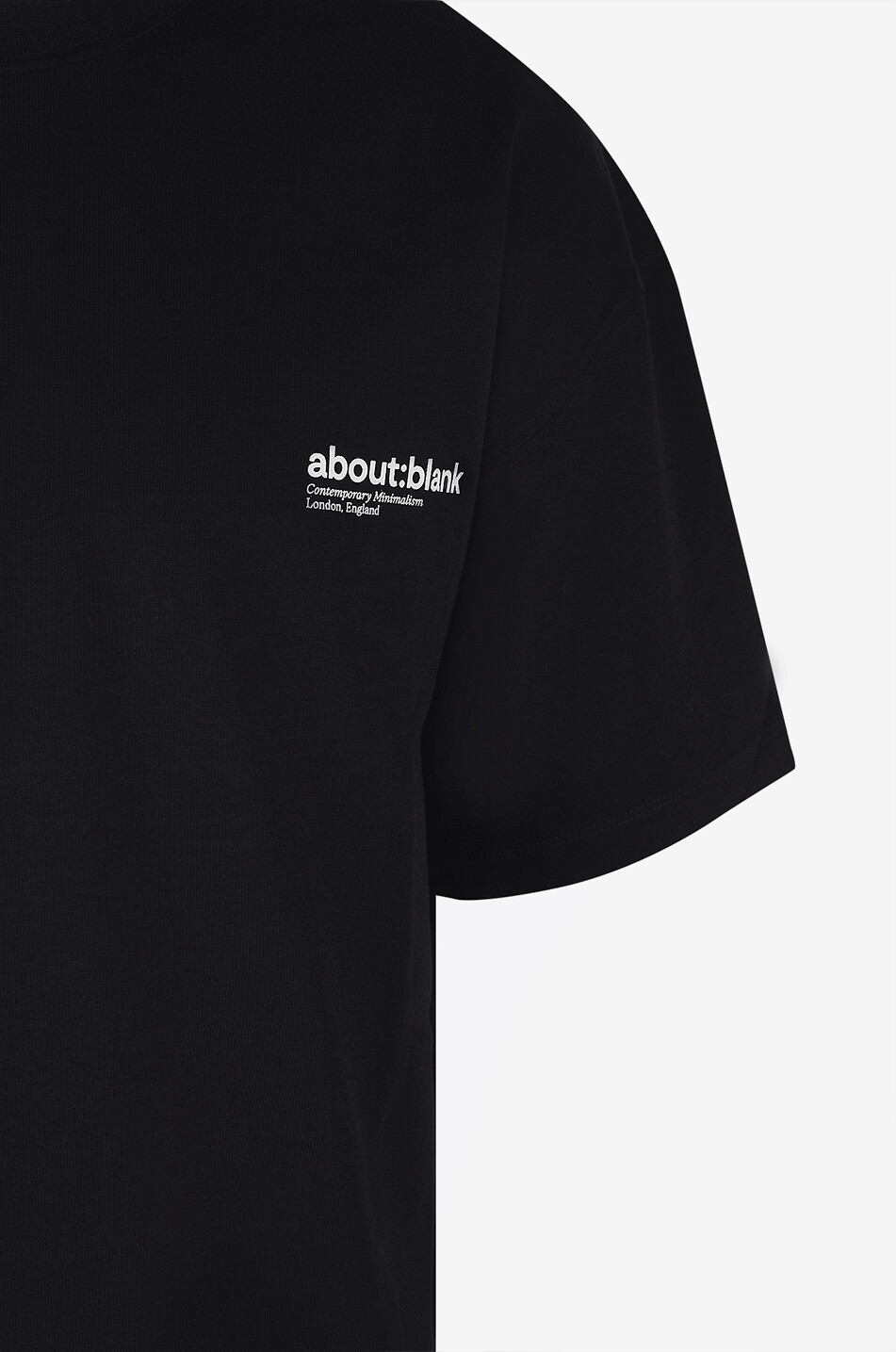 ABOUT:BLANK Dual Logo heavy jersey boxy T-shirt Men BLACK 3