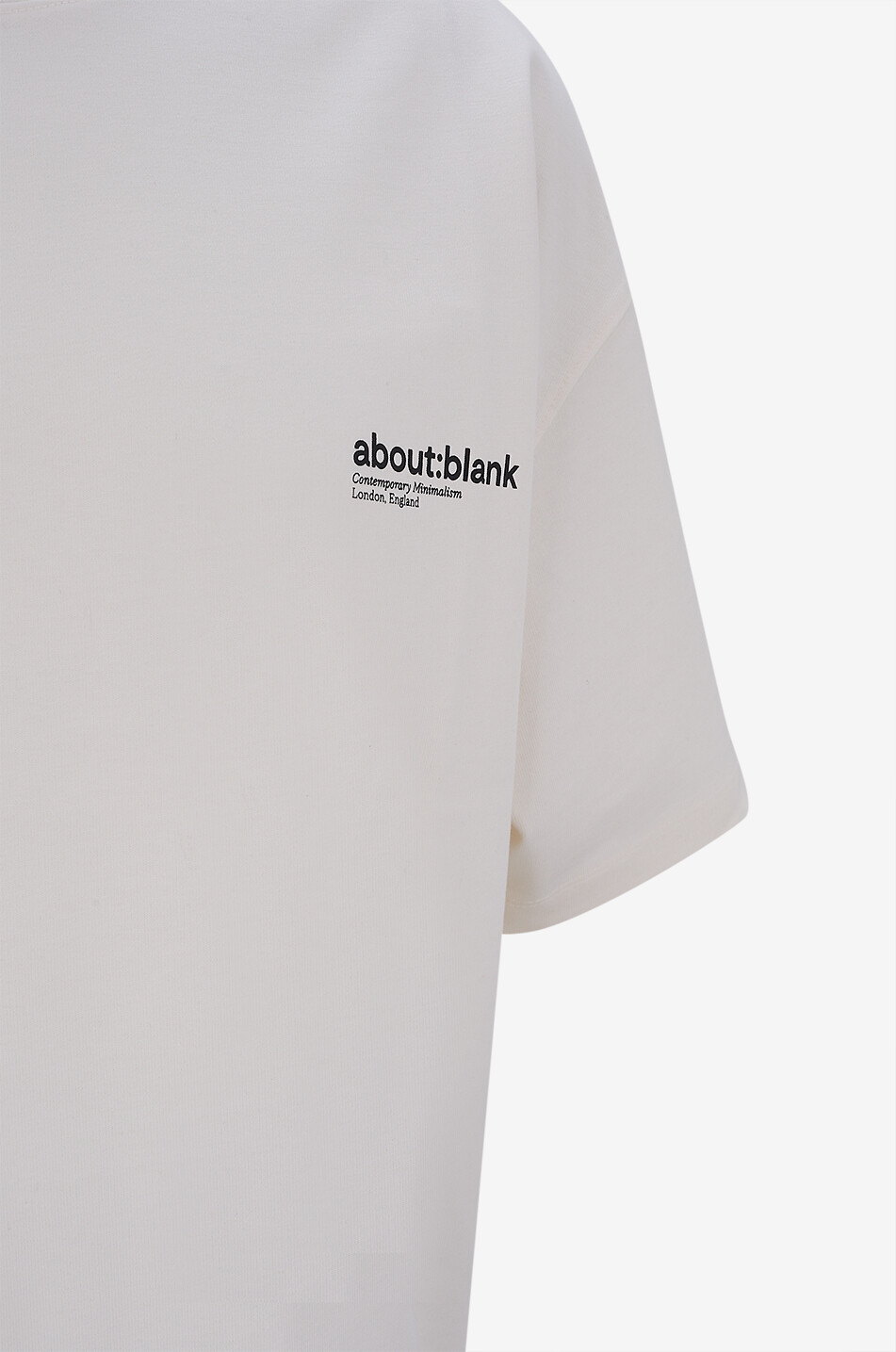 ABOUT:BLANK Dual Logo heavy jersey boxy T-shirt Men BEIGE 3