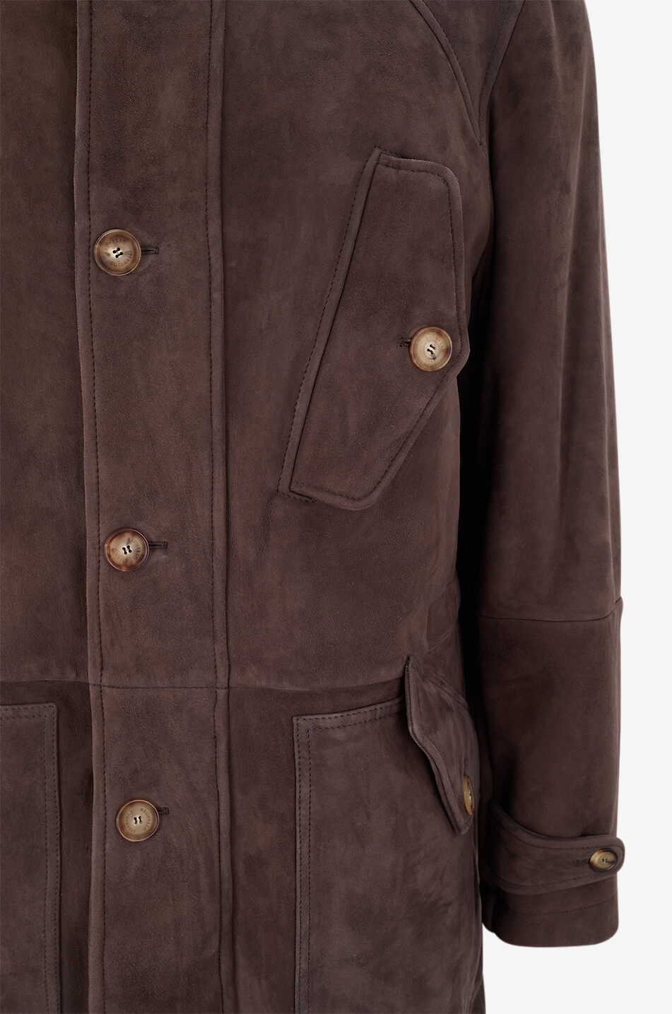 BRUNELLO CUCINELLI Shearling coat Men DARK BROWN 3