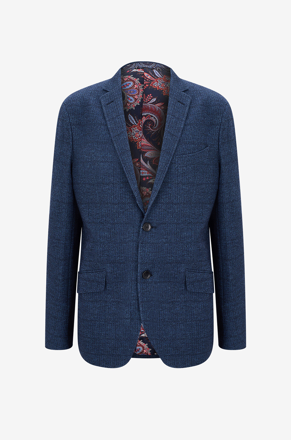 Roma Fit single-breasted herringbone jersey blazer