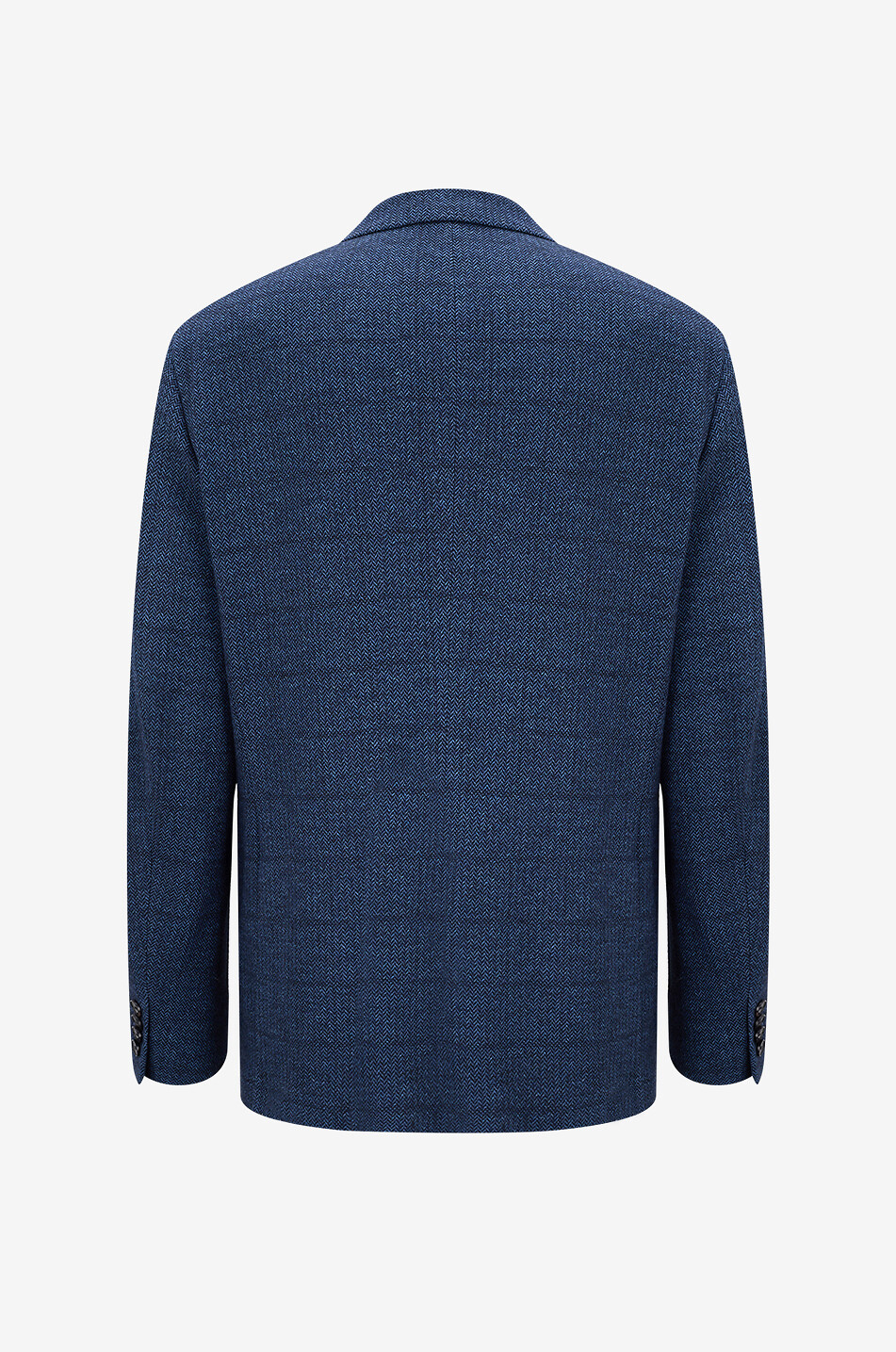 ETRO Roma Fit single-breasted herringbone jersey blazer Men MEDIUM BLUE 2