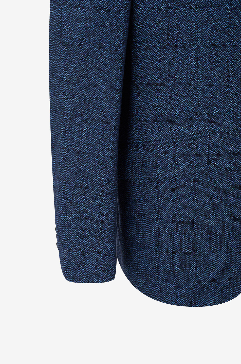 ETRO Roma Fit single-breasted herringbone jersey blazer Men MEDIUM BLUE 3