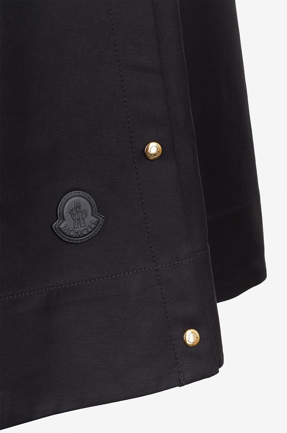 MONCLER Flared cotton midi skirt with side snaps Women BLACK 3