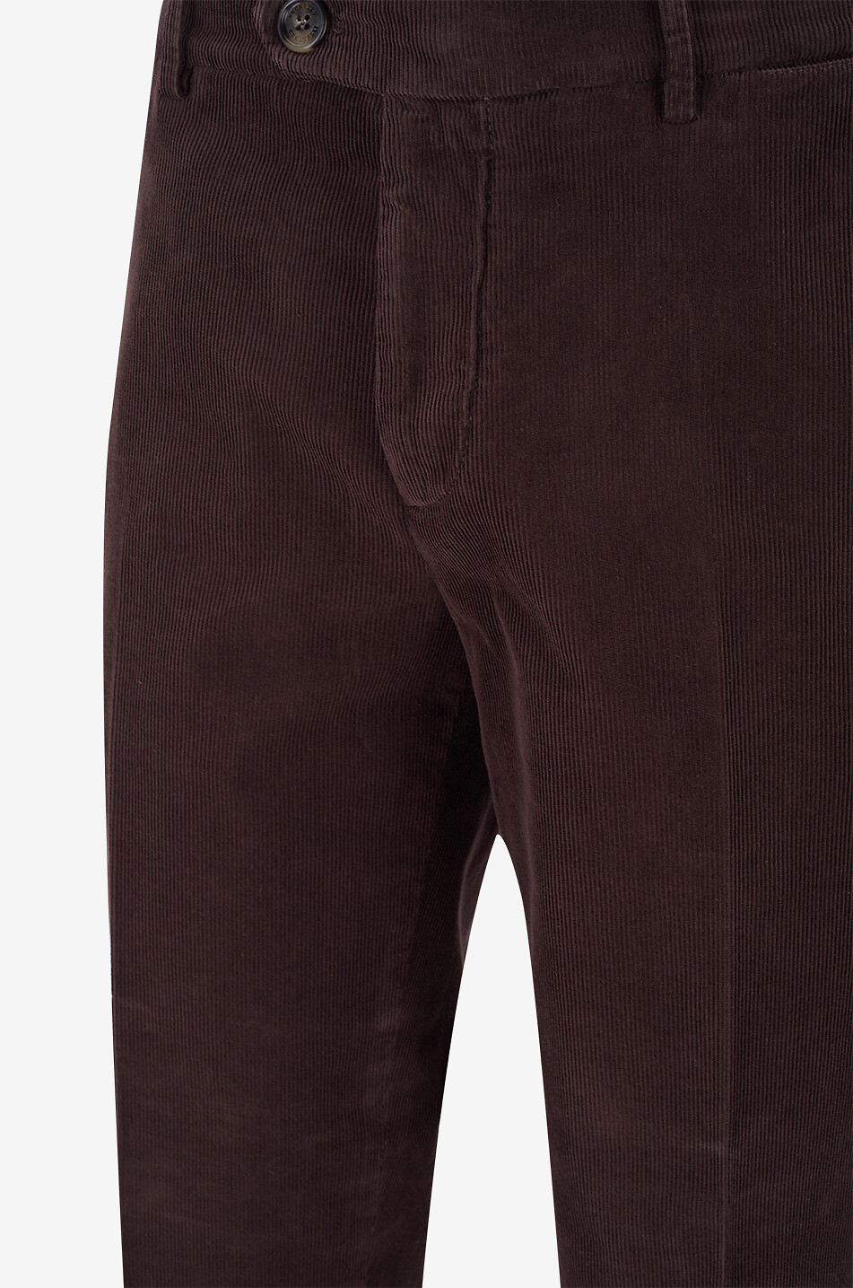 BRUNELLO CUCINELLI Pantalon à pinces en velours côtelé Leisure Fit Homme MARRON FONCÉ 3