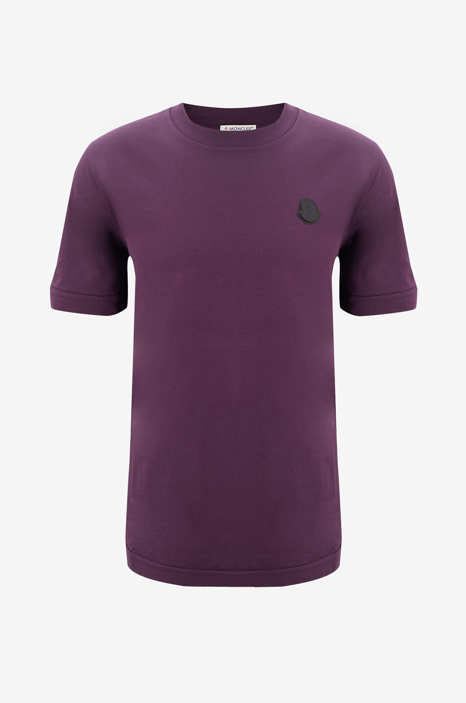 Dickes Bio-Baumwoll-T-Shirt mit Logopatch aus Leder