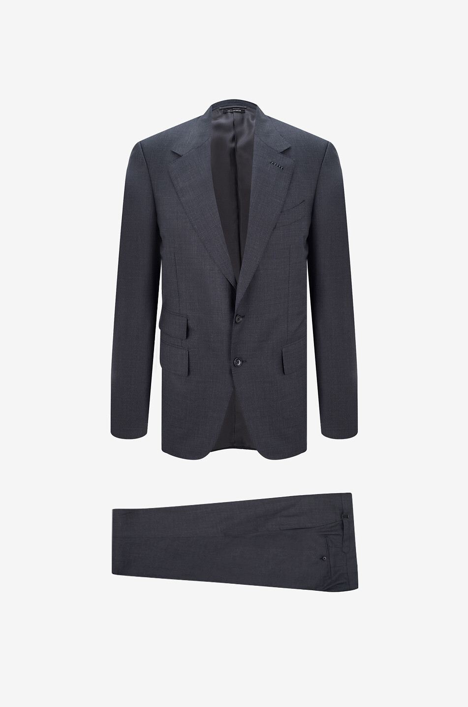 TOM FORD Melierter Anzug aus Wolle und Seide Shelton Overcheck Herren DUNKELGRAU 1