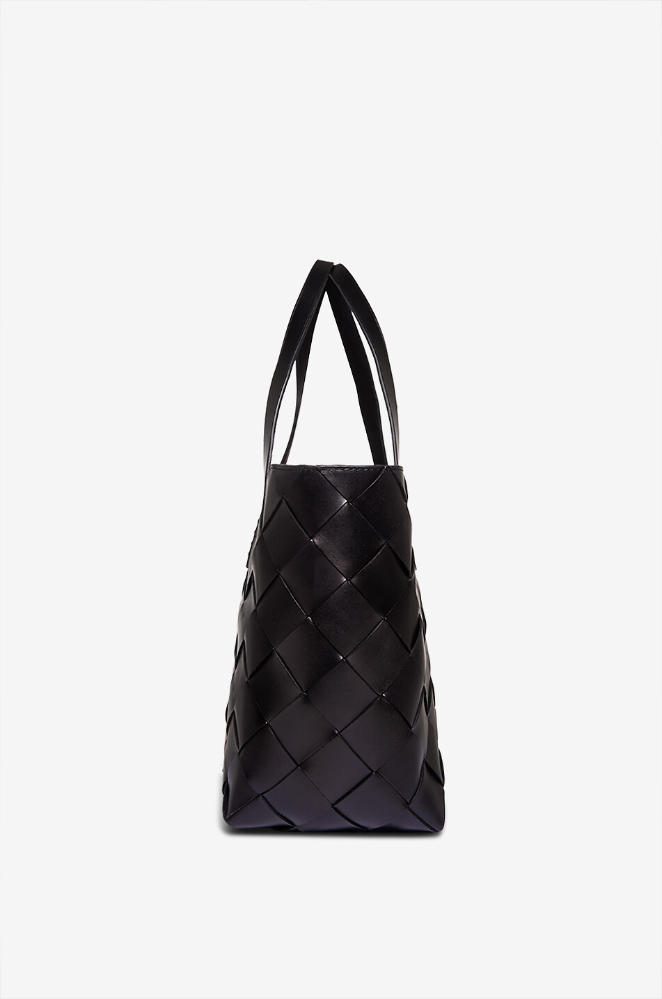 DRAGON Geflochtener Shopper aus Leder Crossover Damen SCHWARZ 4
