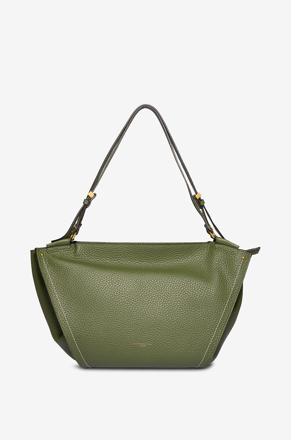 Shopper aus genarbtem Leder Bloom GIANNI CHIARINI GRÜN Bongénie - Main Image