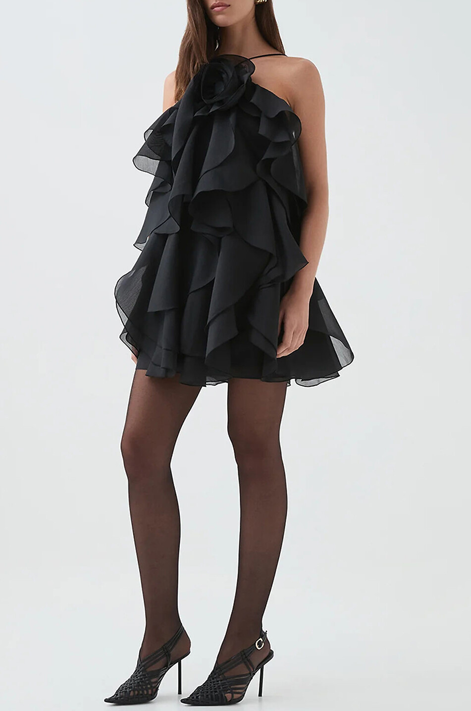 AJE Mini-Neckholder-Rüschenkleid Pandorea Damen SCHWARZ 4