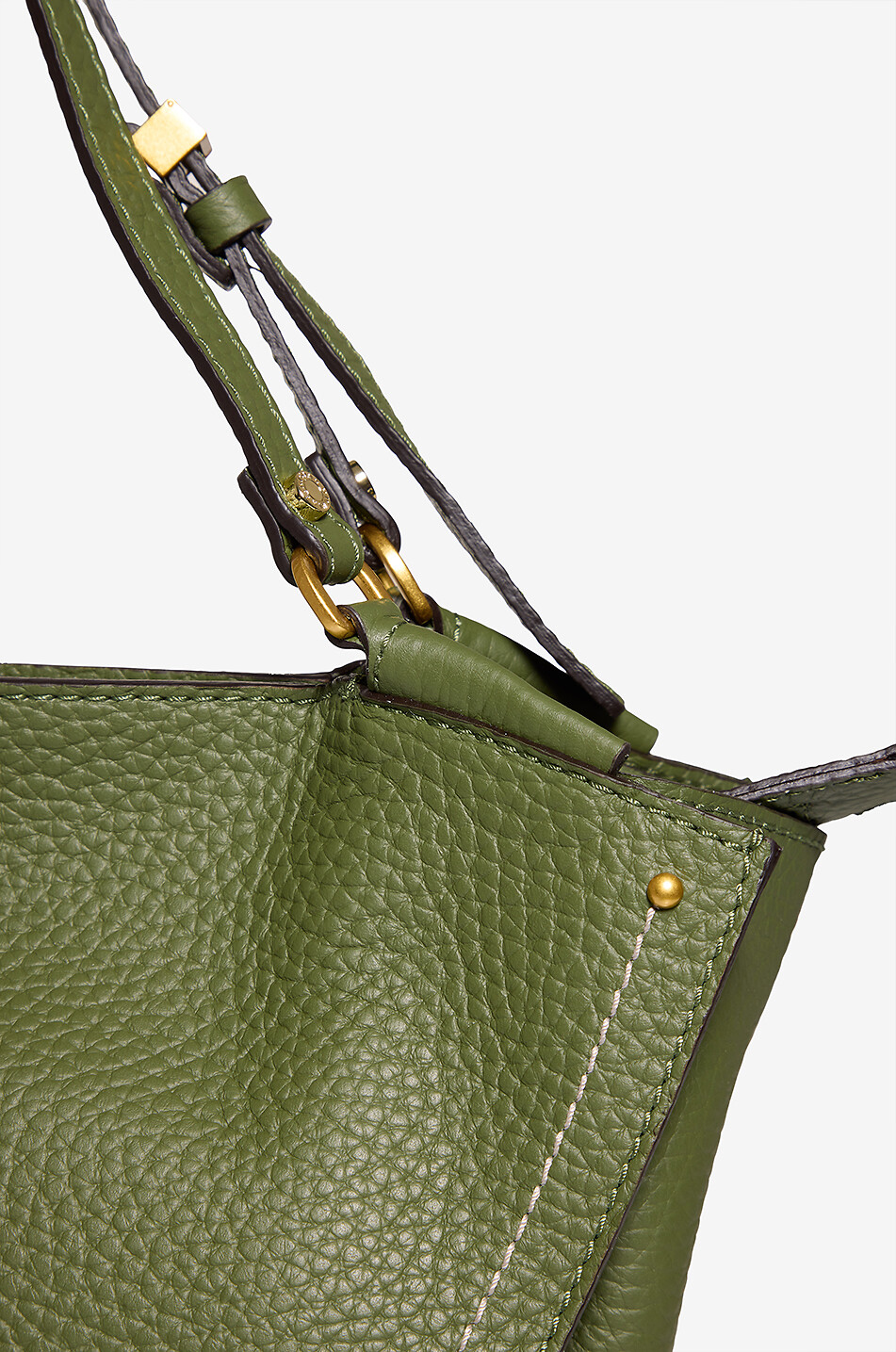 GIANNI CHIARINI Shopper aus genarbtem Leder Bloom Damen GRÜN 5