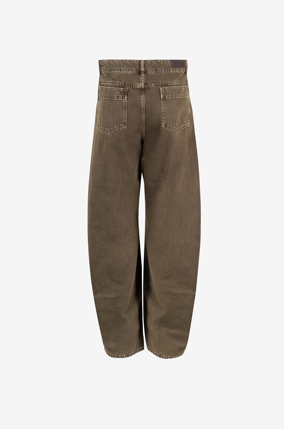 LEMAIRE High Waisted Curved Moss Green faded jeans Women KHAKI 2