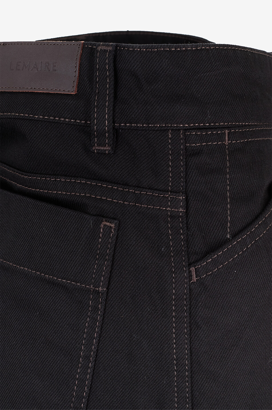LEMAIRE Jean brut High Waisted Curved Black Femme NOIR 3