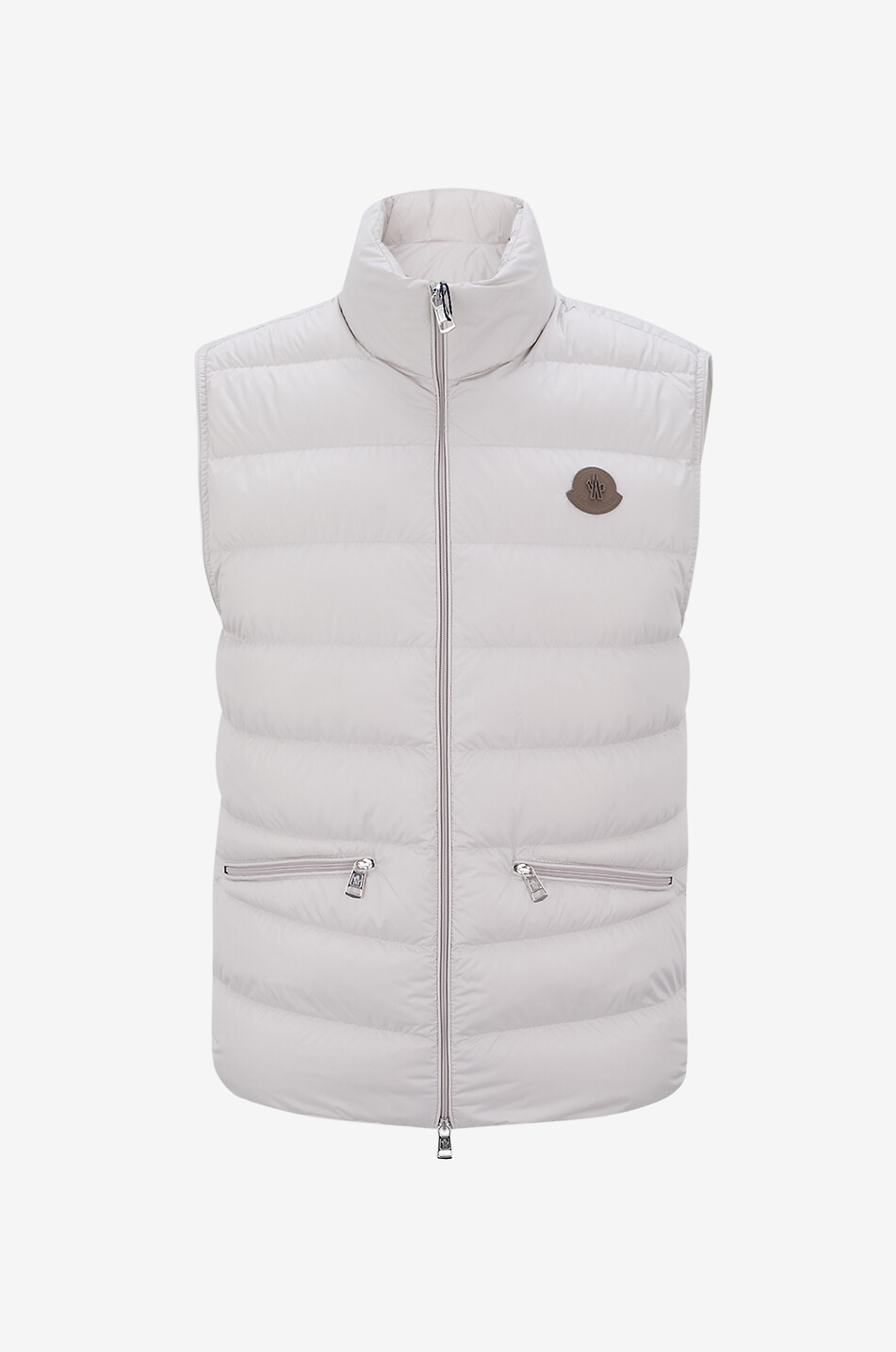 MONCLER Treompan sleeveless down jacket with leather patch Men WHITE 1