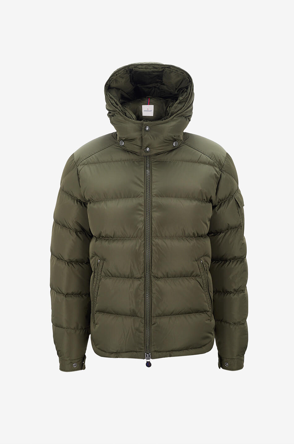 MONCLER Kurze Daunenjacke mit abnehmbarer Kapuze Moncler Maya Herren KHAKI 1