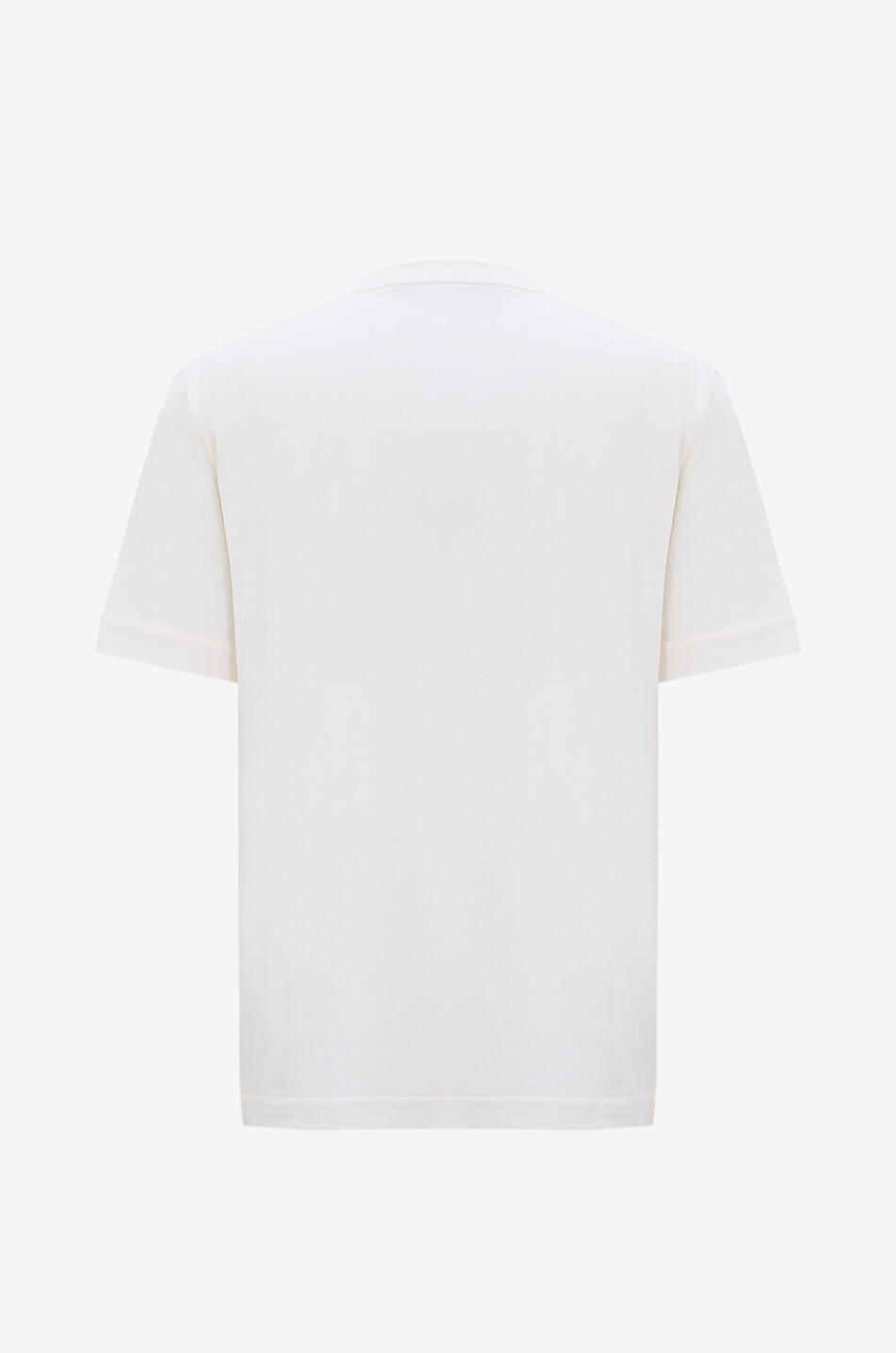 MONCLER Heavy organic cotton T-shirt with leather logo patch Men WHITE 2