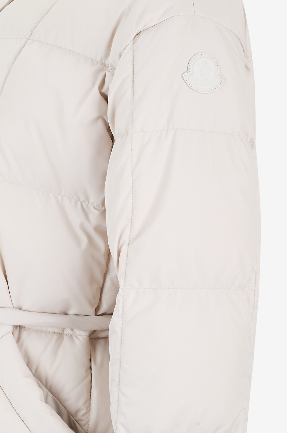 MONCLER Kurze Boxy-Daunenjacke mit Gürtel Caramagne Damen CREMEFARBEN 5