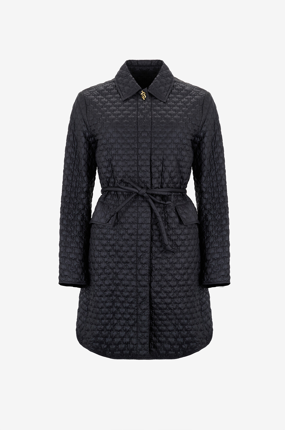 MONCLER Leichter Steppmantel mit Gürtel Raissac Damen SCHWARZ 1