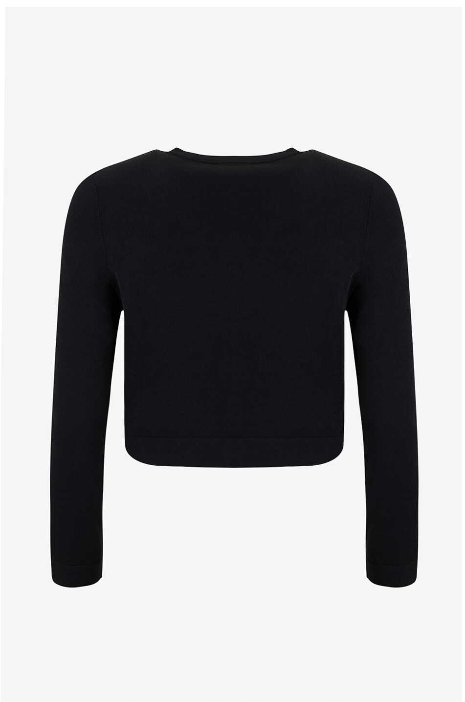 AKRIS PUNTO Jersey-Rundhals-Cardigan mit Perlenknöpfen Damen SCHWARZ 2